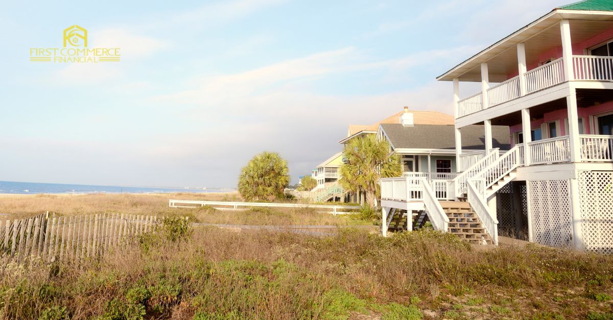 picture of a vacation beachfront home in Florida